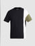 Black Colourblocked Oversized T-shirt_415019+7