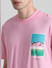 Pink Graphic Print Oversized T-shirt_415023+5