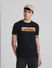 Black Printed Crew Neck T-shirt_415036+1