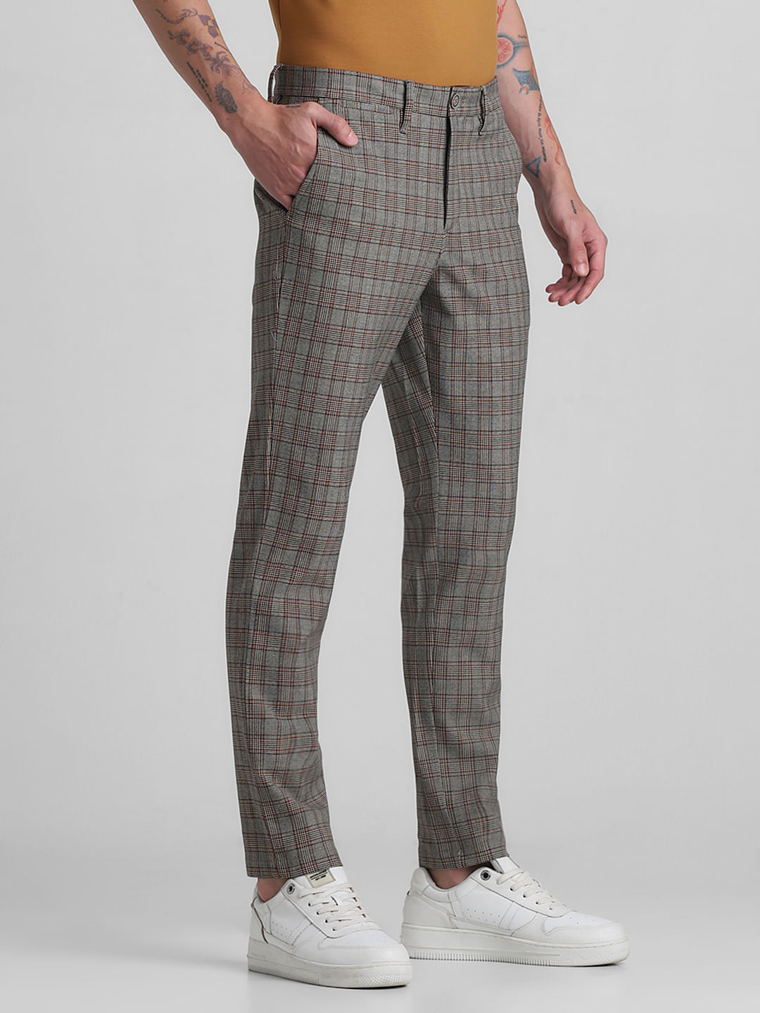 Buy Grey Trousers & Pants for Men by Ben Sherman Online | Ajio.com