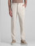 Beige Mid Rise Casual Pants_415039+1