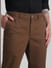 Brown Mid Rise Slim Fit Pants_415042+4