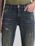 Dark Blue Mid Rise Distressed Regular Fit Jeans_415047+4