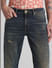 Dark Blue Low Rise Distressed Slim Fit Jeans_415049+4