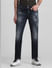 Dark Blue Low Rise Distressed Slim Fit Jeans_415050+1