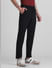 Black Mid Rise Slim Fit Trousers_415052+2