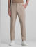 Khaki Mid Rise Slim Fit Trousers_415053+1