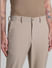 Khaki Mid Rise Slim Fit Trousers_415053+4