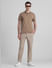 Khaki Mid Rise Slim Fit Trousers_415053+6