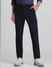 Navy Blue Mid Rise Slim Fit Trousers_415054+1