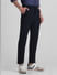 Navy Blue Mid Rise Slim Fit Trousers_415054+2