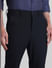 Navy Blue Mid Rise Slim Fit Trousers_415054+4