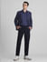 Navy Blue Mid Rise Slim Fit Trousers_415054+6