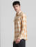 Yellow Check Full Sleeves Shirt_415059+3