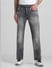 Black High Rise Washed Bootcut Jeans_415061+1