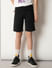 Boys Black Cotton Denim Shorts_413640+2
