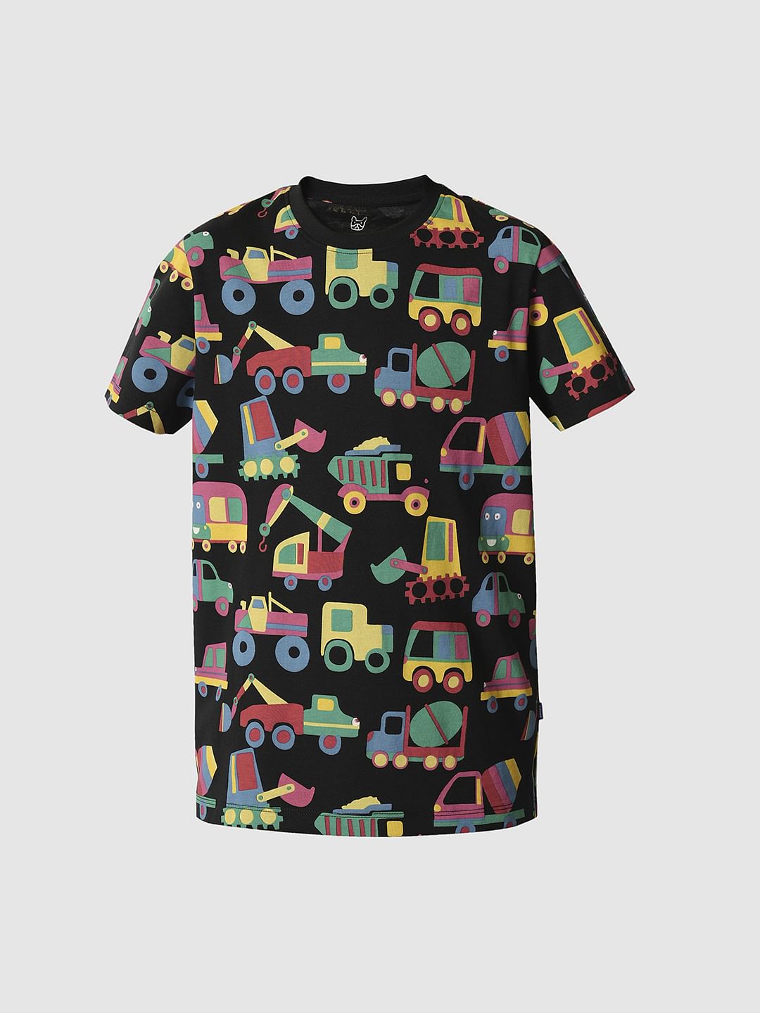 Boys Black Car Print Co ord Set T shirt