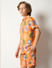 Boys Orange Tropical Print Co-ord Set Shirt_413656+3