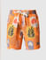 Boys Orange Tropical Print Co-ord Set Shorts_413667+7