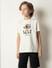 Boys Beige Graphic Print Crew Neck T-shirt_413671+2