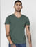 Green Slim Fit V-Neck T-Shirt