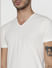 White Slim Fit V-Neck T-Shirt