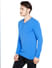 Blue Slim Fit Henley T-Shirt_41899+4
