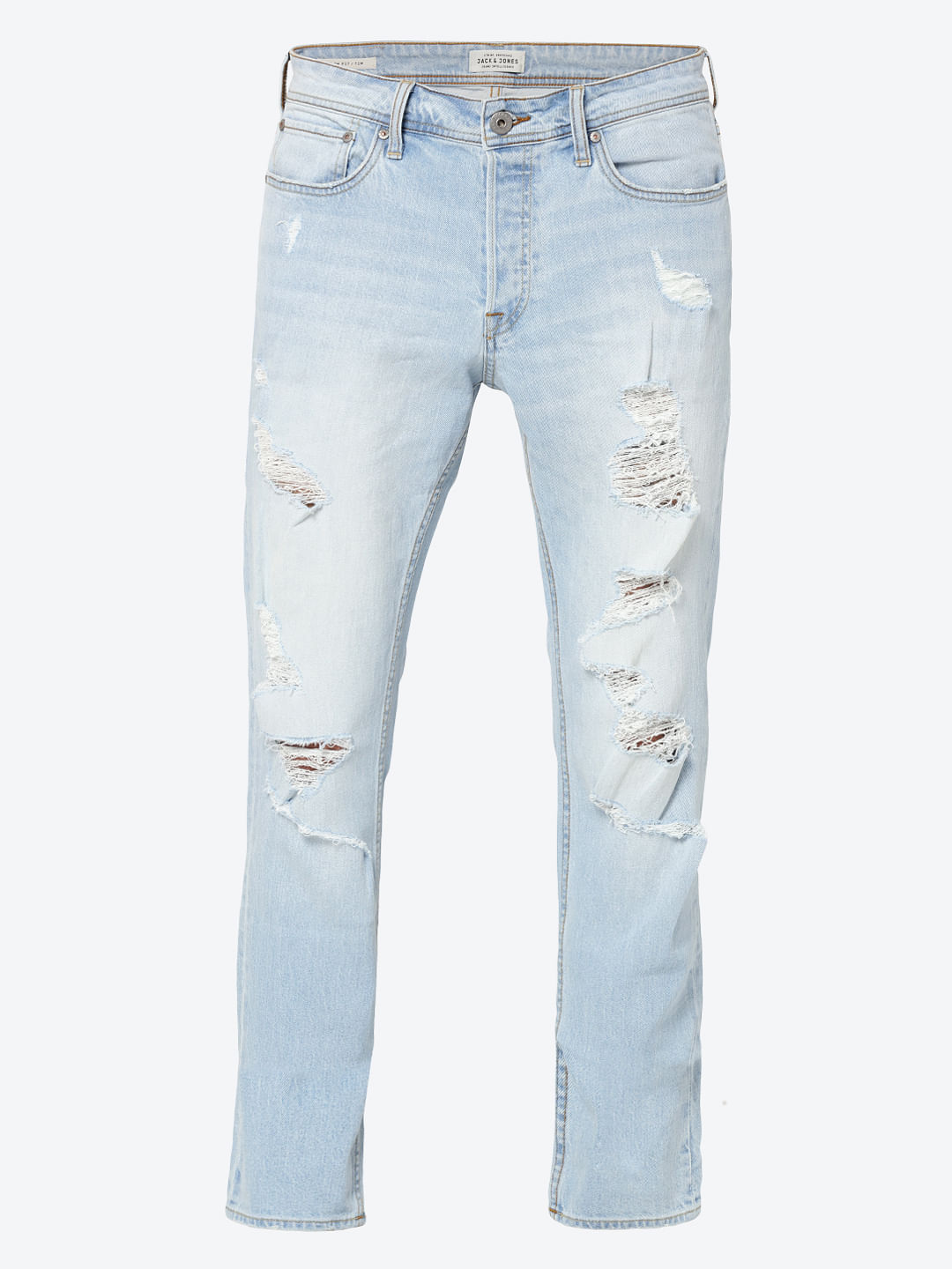 light blue torn jeans