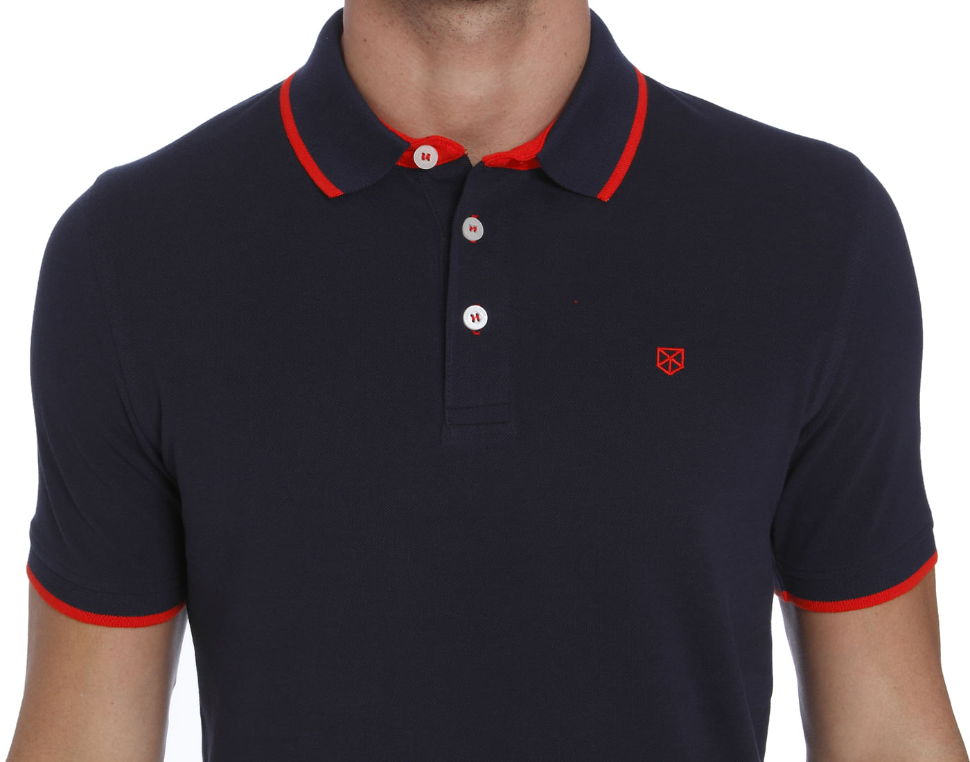 orange and blue polo t shirt