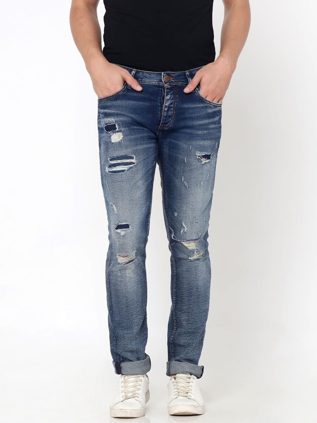 jack and jones damage jeans