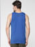 Blue Text And Numeral Print Vest