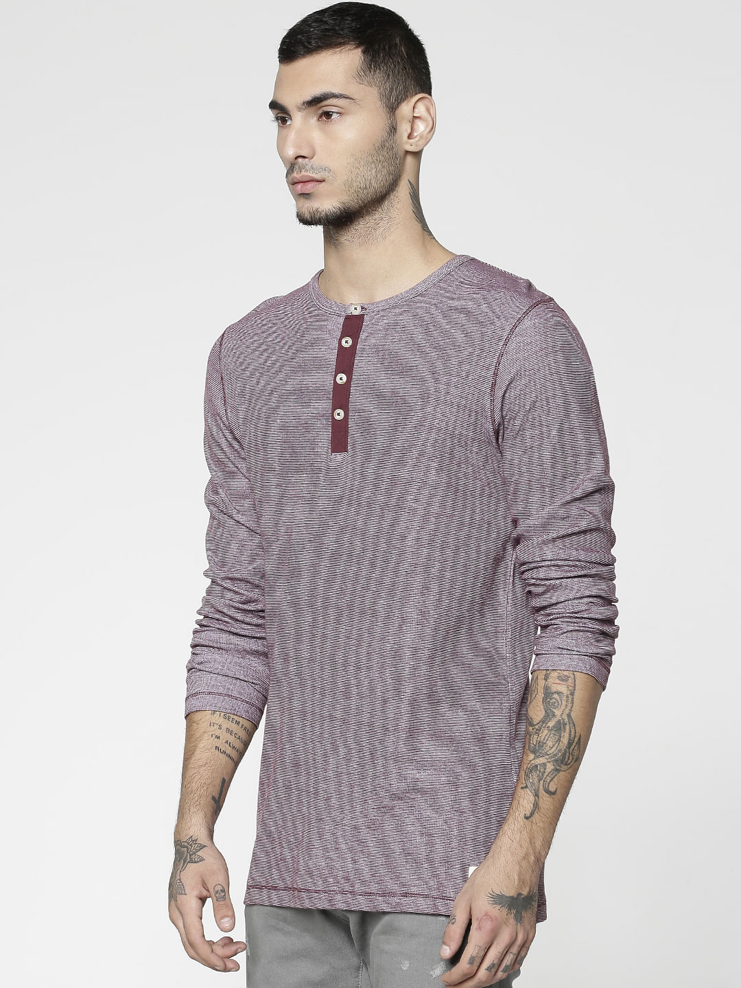 muscle fit henley