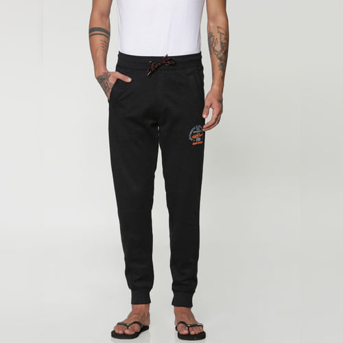 JACK&JONES Black Drawstring Trackpants