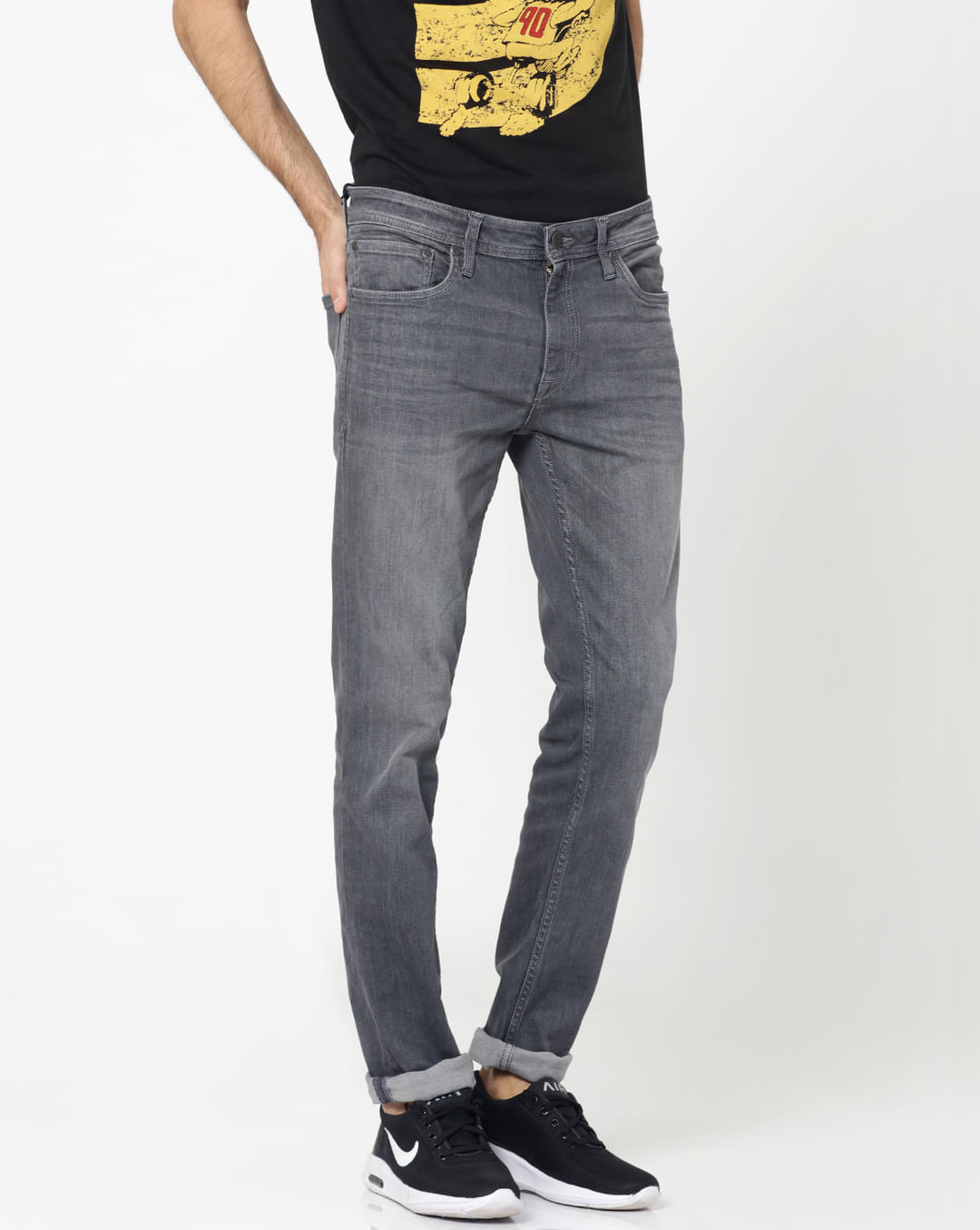 Skinny Jeans Buy Men Grey Ben Skinny Fit Jeans Online