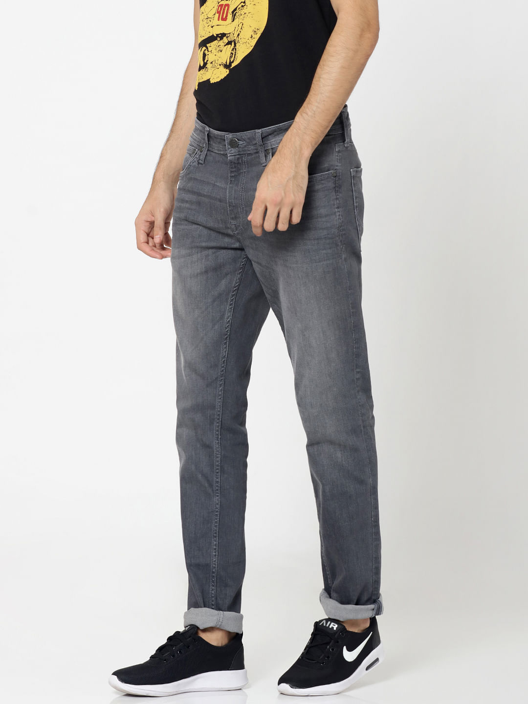 Ankle Fit Shady Grey Denim Jeans For Men - Peplos Jeans – Peplos Jeans