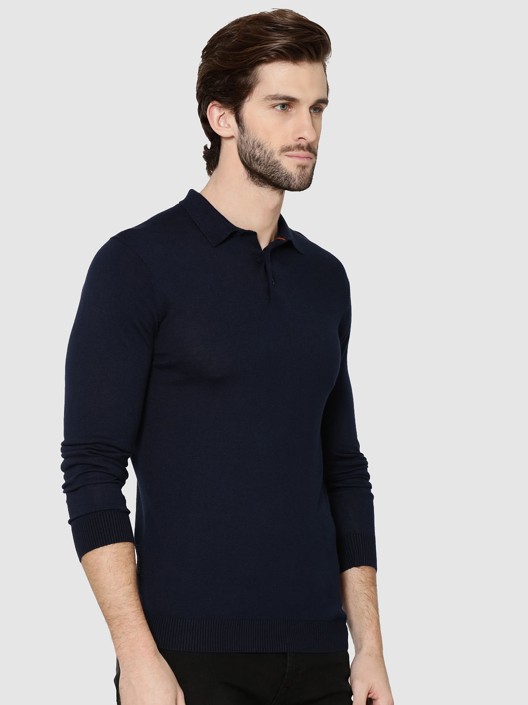 polo collar full sleeves