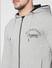 Grey Front Zip Hooded Sweatshirt_44158+6