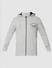 Grey Front Zip Hooded Sweatshirt_44158+8