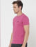 Pack Of Two Crew Neck T-Shirts- Pink And Black_43537+4