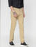 Brown Low Rise Over Dyed Slim Fit Pants_52274+3