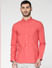 Red Slim Fit Full Sleeves Shirt_51975+1
