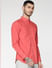 Red Slim Fit Full Sleeves Shirt_51975+3