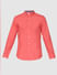 Red Slim Fit Full Sleeves Shirt_51975+6