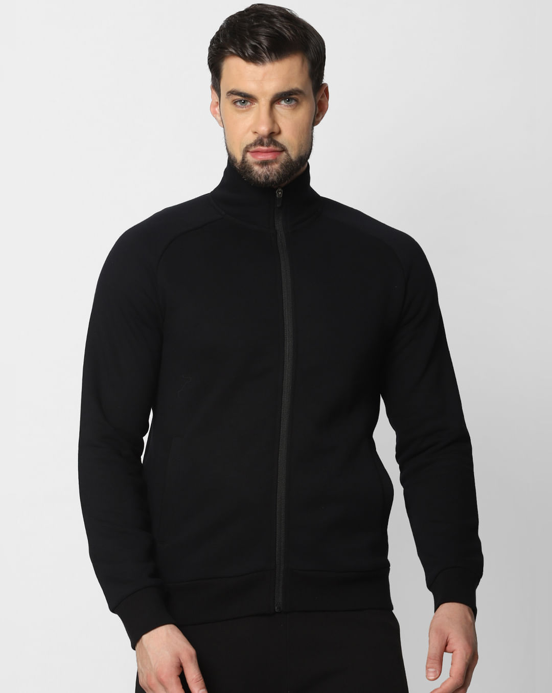 Buy Black Zip Up Sweatshirt Online in India - Flat 30% Off
