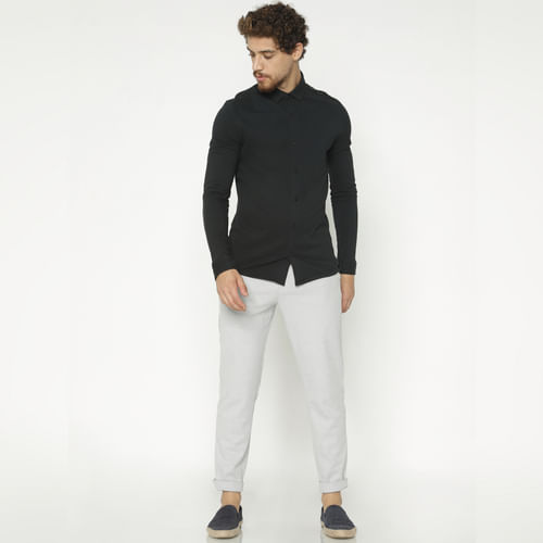 JACK&JONES Dark Green Slim Fit Full Sleeves Shirt