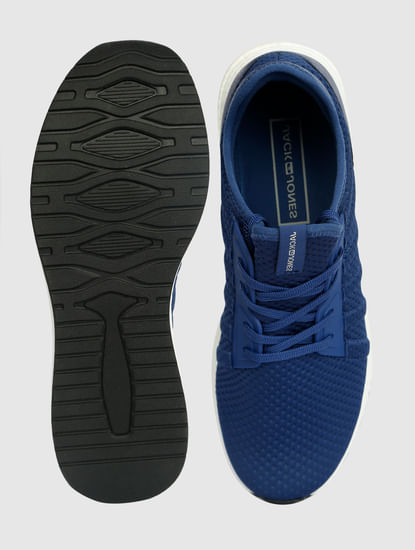 Blue Mesh Detail Sneakers