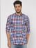 Blue Checks Slim Fit Full Sleeves Shirt_52132+1