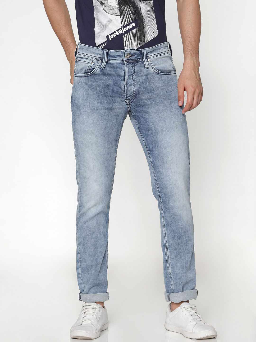 light blue slim fit jeans