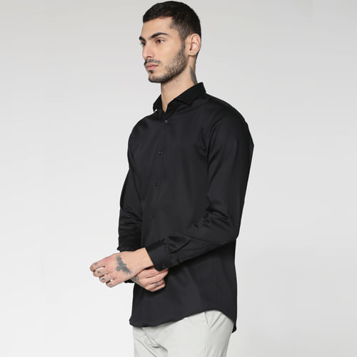 JACK&JONES Black Full Sleeves Shirt