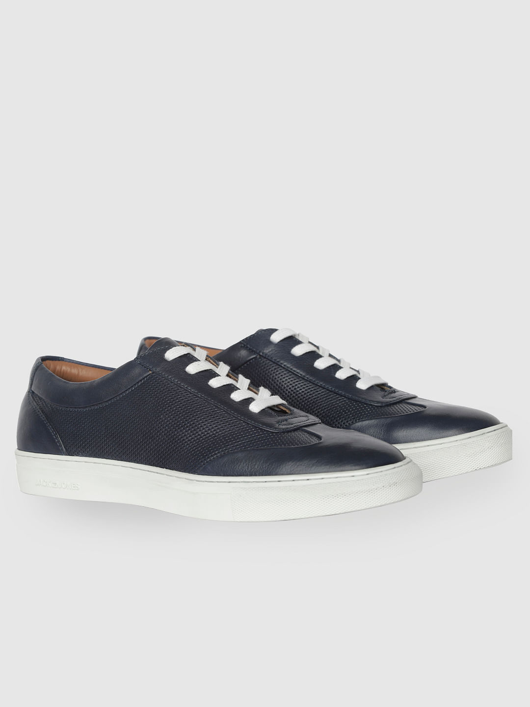 navy blue leather sneakers mens